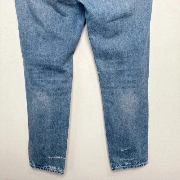 Zara Mens  36 Medium Wash Distressed Relaxed Button Fly Jeans - Picture 14 of 15